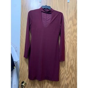 Express Maroon Body con Dress